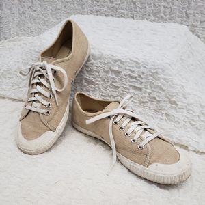J. Crew Tretorn Sneakers Tan with Gold Shimmer
